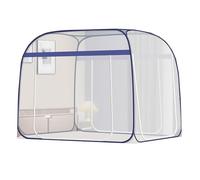 Summer Bedding Mosquito Net Three Door Indoor Pop Up Bed Canopy Bed Tents Breathable Privacy Space Twin Size Sleeping Tents,Blue,150 x 200 m