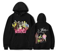 CUTTE The Big Lez Show Official Hoodie | Cartoon Print, Unisex Oversized Vintage Pullover (black,S)