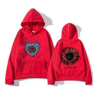 CUTTE The Cure Friday I'm in Love Official Hoodie | Men's Licensed Band Merch Pullover | Graphic Print Streetwear (red,L)