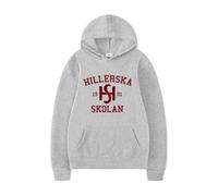 CUTTE Young Royals Hillerska Skolan Unisex Hoodie - Long Sleeve Graphic Pullover, Casual TV Show Merch (Light gray,L)