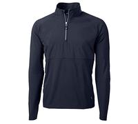 Cutter & Buck Men's Adapt Eco Knit Hybrid Recycled Quarter Zip Jacket, Navy Blue, 3X-Large