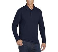 Cutter & Buck Men's Big and Tall Big & Tall 35+UPF, Long Sleeve Advantage Polo Shirt, Liberty Navy, XXXL Big