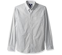 Cutter & Buck Men's Epic Easy Care Stretch Oxford Stripe Button Down Shirt, Charcoal, 5X