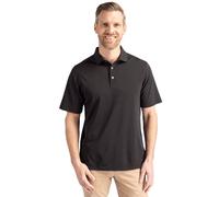 Cutter & Buck Men's Short Sleeve Virtue Eco Pique Recycled Polo Shirt, Black, Large