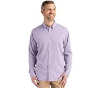 Cutter & Buck Skyline Epic Confidence Recycled Gingham Mens Big & Tall Long Sleeve Dress Shirt, Tour Blue/White, XLT, Hunter/White, XXL Tall