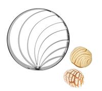 Cutter Mexican Bread Mold Made of Stainless Steel 4.1 Inch, Shape Cutter ，Conch Shaped Bread and Biscuit Baking ，Using This Mold You Will Make Perfect conchas or pan Dulce Mexicano.
