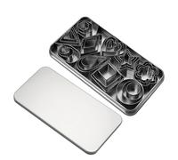 Cutter Set - Heart Small Star Cookie Cutter Variety Pack, Geometric Cookie Shaper | Cookie Cutters Set, Round Cutter, Food Grade Round Heart Flower Star Shapers for