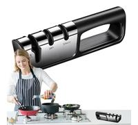 Cutter Sharpener Tools - Manual Honing Gadget, Multi Level Sharpening Station, Precision Grinding Aid, Ergonomic Palm Control Durable Body | Portable Maintenance Gear for Cook Chef Outdoor