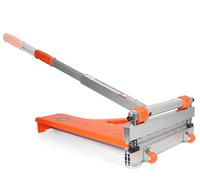 CUTTEREX 13" Pro.Floor Cutter-No Dust,No Noise,No Electricity. Multi-Angle Cuts for Laminate,Vinyl,Wood & More,Pro. ALU Long Leverage Handle,Longlife HSS Blade,Safe & Easy to Use! Orange & Wheeled