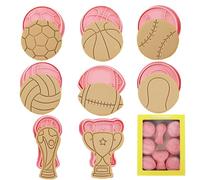 Cutters for Baking - Sports Cookie Cutter Set, 8PCS PP 2cm | 3D Cartoon Sports Mold, Pastry Cookie Embossed Cutter for DIY Cake Craft, Baking Decoration Tools, Fun Kids, Creati