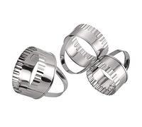 Cutters Set (3pcs/Set), Stainless Steel Cookie Cutters with Handles, Donut Cutter Set Professional Baking Dough Tools(Wave Edge)