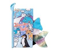 Cutties and Giggles Baby Cloth Books Set, Interactive Animal Tales with Textured Tails, Educational First Books for Infants and Toddlers (Glacier Tails)