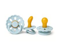 Cutties and Giggles Baby Soother Set Anatomical & Round Shapes | BPA-Free Pacifiers | Orthodontic & Comfort Nipple Options | 6-18 Months | Soft Latex (Grey)