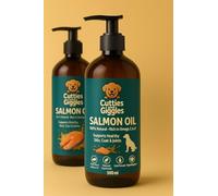 Cutties and Giggles Scottish Salmon Oil for Dogs 100% Natural Omega 3, 6 & 9 Supplement Grain Free, Cold Pressed, Supports Skin, Coat, Joints & Heart Health 500ml