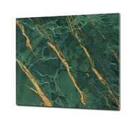 Cutting Board and Cooktop Cover - Impact & Shatter Resistant Glass; Measures: Single: 60 x 52 cm; Double: 2 x 30 x 52 cm; D21 Marbles 1 Series