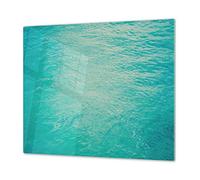 Cutting Board and Cooktop Cover - Impact & Shatter Resistant Glass; Measures: Single: 60 x 52 cm”; Double: 2 x 30 x 52 cm; D02 Water Series: Texture 130
