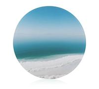 Cutting Board Dead Sea Salt Flats Printed Cheese Delicatessen Cutting Board Round Tempered Glass Suitable for Kitchen Table Centerpiece