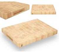 Cutting BOARD END GRAIN BEECH Oiled 40x30x4 solid LOGO