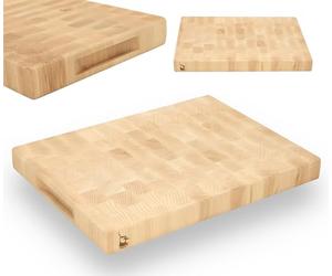 Cutting BOARD END GRAIN BEECH Oiled 40x30x4 solid LOGO