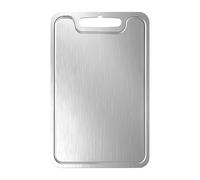 Cutting Board - Large Safe Titanium Chopping for Stable Base, Stainless Steel with Non-Slip Handle, Double-Sided Kitchen Supplies for Meat Vegetable Fruit Meal Prep, Durable Material, 9 Inches