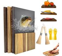 Cutting Board Library Set, Cutting Boards That Look Like Books, Set of 3 Solid Walnut Cutting Board Book Set with Stand, Non-Slip Easy to Clean with Stand for The Books Loving Chef