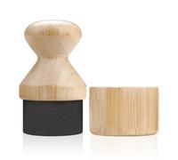 Cutting Board Oil Applicator with Lid, Wood Cutting Board Oil Brush, Wood Wax Applicator Brush for Butcher Blocks Spatulas Spoons Wooden Utensil (Beige)