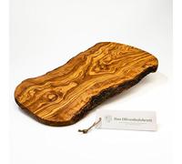 Cutting Board Olive Wood Untreated Natural Cut with Original Natural Edge - 50cm