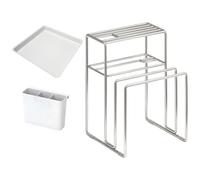 Cutting Board Organizer, Chopping Rack Stand, Bakeware Storage Holder, Multifunctional Steel Shelf, Space-Saving Solution for Home Cabinet Kitchen Countertop Dorm Cooking Area, 710 g