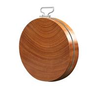 Cutting Board Round with Handle Iron Wood Chopping Board for Kitchen Charcuterie Board for Meat, Fruit, Cheeze Easy to Clean(39cm/15.3in)