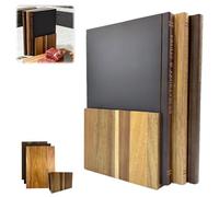 Cutting Board Set - Decorative Cookbook Style Chopping Boards with Stand for Serving Cheese, Bread, and Vegetables - Ideal for Kitchen and Parties