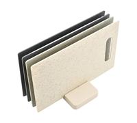 Cutting Board Set with Dishwasher Safe Vertical Holder | Hygienic Food Separation, Nonslip Base, Easy Storage for Compact Kitchens, Space Efficient Vertical Holder