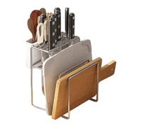 Cutting Board Shelf,Kitchen Chopping Board Holder Rack - Cookie Sheets Storage Solution Pot Pan Lid Holder for Cabinet Dorm Apartment Kitchen Countertop