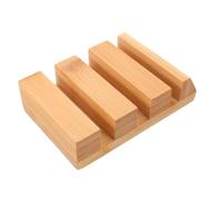 Cutting Board Stand 3 Section Bamboo Organizer for Kitchen Countertop