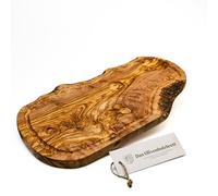 Cutting Board Steak Board with Juice Rim Olive Wood Natural Cut