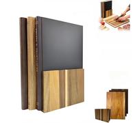 Cutting Board That Looks Like Books, Set of 3 Solid Wood Book Shaped Cutting Board Library with Wooden Stand, for The Books Loving Chef, Fruits, Vegetables, Meat, Fish, Cheese and Bread (Khaki)