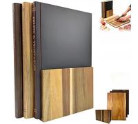 Cutting Board That Looks Like Books, Set of 3 Solid Wood Book Shaped Cutting Board Library with Wooden Stand, for The Books Loving Chef, Fruits, Vegetables, Meat, Fish, Cheese and Bread