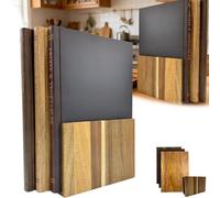 Cutting Board That Looks Like Books, Set of 3 Solid Wood Book Shaped Cutting Board Library with Wooden Stand, for The Books Loving Chef, Fruits, Vegetables, Meat, Fish, Cheese and Bread