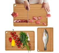 Cutting Boards for Kitchen - 3 Pieces Cutting Board, Non-Slip Chopping Mat - for Vegetables Meat Bread Fruit Home Restaurant Outdoor Apartment