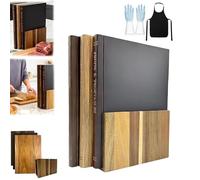 Cutting Boards That Look Like Books, Book Cutting Board Set, Chopping Board Set of 3 with Stand, Decorative for Kitchen, for The Books Loving Chef, Fruits, Vegetables, Meat, Cheese and Bread