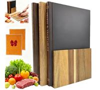 Cutting Boards That Look Like Books, Chopping Board Set of 3 with Stand, Solid Walnut Cutting Board Book Set with Stand for The Books Loving Chef, Kitchen Gift
