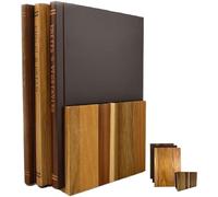 Cutting Boards That Look Like Books Cutting Board Library 100% Acacia Wood Cheese Bread Meat Vegetable Serving Boards for Book Lovers and Chefs