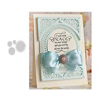 Cutting Dies Embossing DIY ，Lace Oval Frame DIY Scrapbooking Embossing Paper Cards Album Metal Cutting Dies - Silver