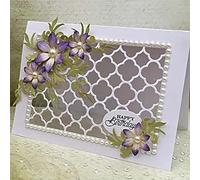 Cutting Dies for Card Making, Grid Frame Background Metal Cutting Die Cuts Stencil for DIY Scrapbooking Album Embossing Photo Crafts Paper Cards Decorative Craft for Home and Kitchen