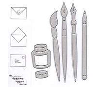 Cutting Dies for Card Making,Pen Ink Brush Metal Cutting Dies DIY Scrapbook Emboss Paper Cards Album Stencil