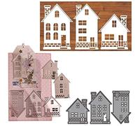 Cutting Dies for Card Making, YunTrip 3Pcs House Metal Cutting Dies for DIY Scrapbooking Album Embossing Photo Craft Paper Cards Decorative Craft