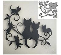Cutting Dies for Card Making, YunTrip Animal Cat Family Metal Cutting Dies for DIY Scrapbooking Album Embossing Photo Craft Paper Cards Decorative Craft