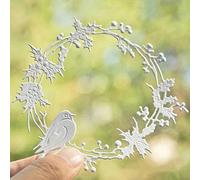 Cutting Dies for Card Making, YunTrip Bird Holly Wreath Metal Cutting Dies for DIY Scrapbooking Album Embossing Photo Craft Paper Cards Decorative Craft