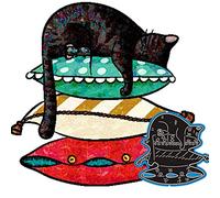 Cutting Dies for Card Making, YunTrip Cat on Pillow Metal Cutting Dies for DIY Scrapbooking Album Embossing Photo Craft Paper Cards Decorative Craft