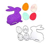 Cutting Dies for Card Making, YunTrip Easter Bunny Eggs Metal Cutting Die Cut Stencils for DIY Scrapbooking Photo Album Paper Decorative Craft for Greeting Cards/Invitation