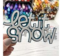 Cutting Dies for Card Making, YunTrip Let it Snow Words Metal Cutting Die Cuts Stencil for DIY Scrapbooking Album Embossing Photo Crafts Paper Cards Decorative Craft